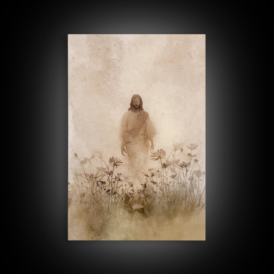 Wilderness Promise, Framed Canvas Print, Christian Wall Art, Jesus Canvas Art, Modern Christian Art, Christian Decor, Christian Art Print