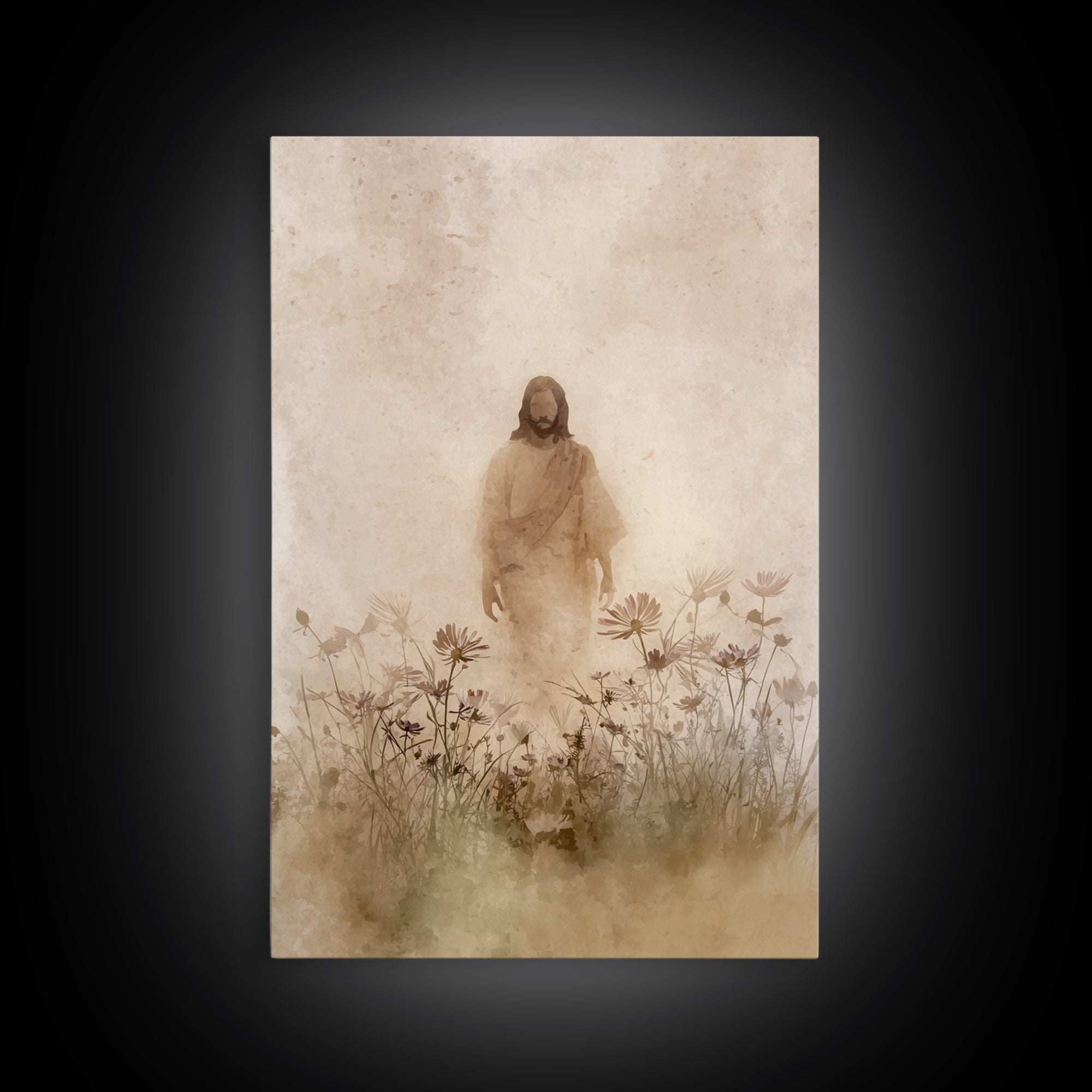 Wilderness Promise, Framed Canvas Print, Christian Wall Art, Jesus Canvas Art, Modern Christian Art, Christian Decor, Christian Art Print