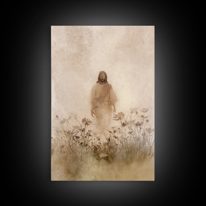 Wilderness Promise, Framed Canvas Print, Christian Wall Art, Jesus Canvas Art, Modern Christian Art, Christian Decor, Christian Art Print