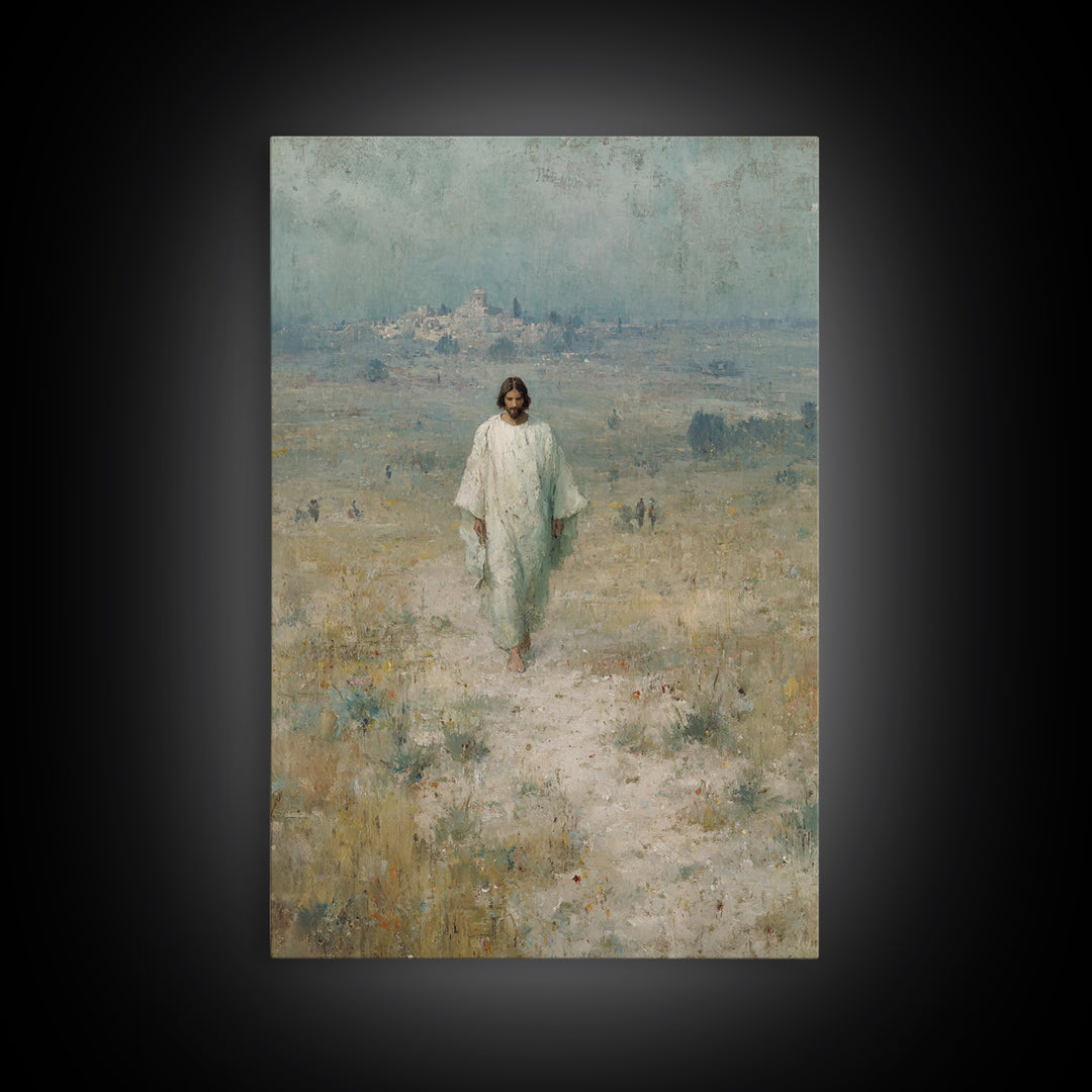 Desert Hope, Framed Canvas Print, Christian Art Canvas, Jesus Painting, Christian Wall Art, Modern Christian Art, Christian Gift, Christmas