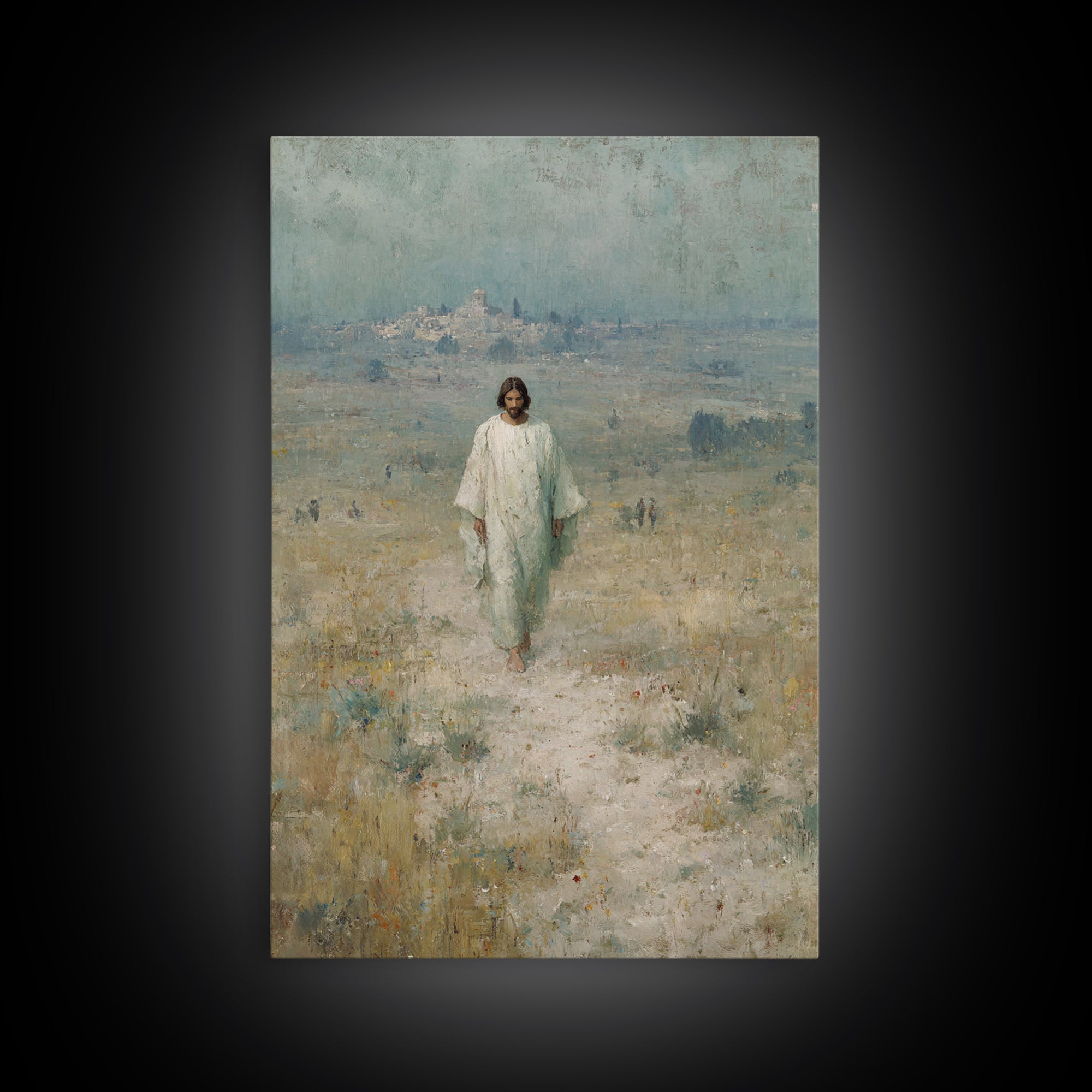 Desert Hope, Framed Canvas Print, Christian Art Canvas, Jesus Painting, Christian Wall Art, Modern Christian Art, Christian Gift, Christmas