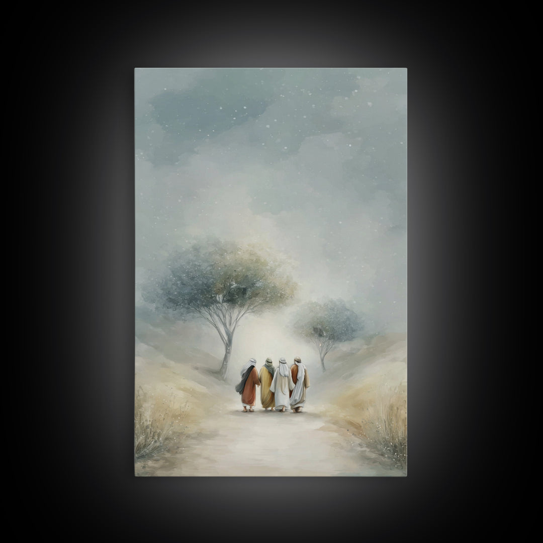 Guided By Light | Framed Canvas Print | Christian Wall Art | Christian Art Canvas | Christian Painting | Christian Gift | Modern Christian