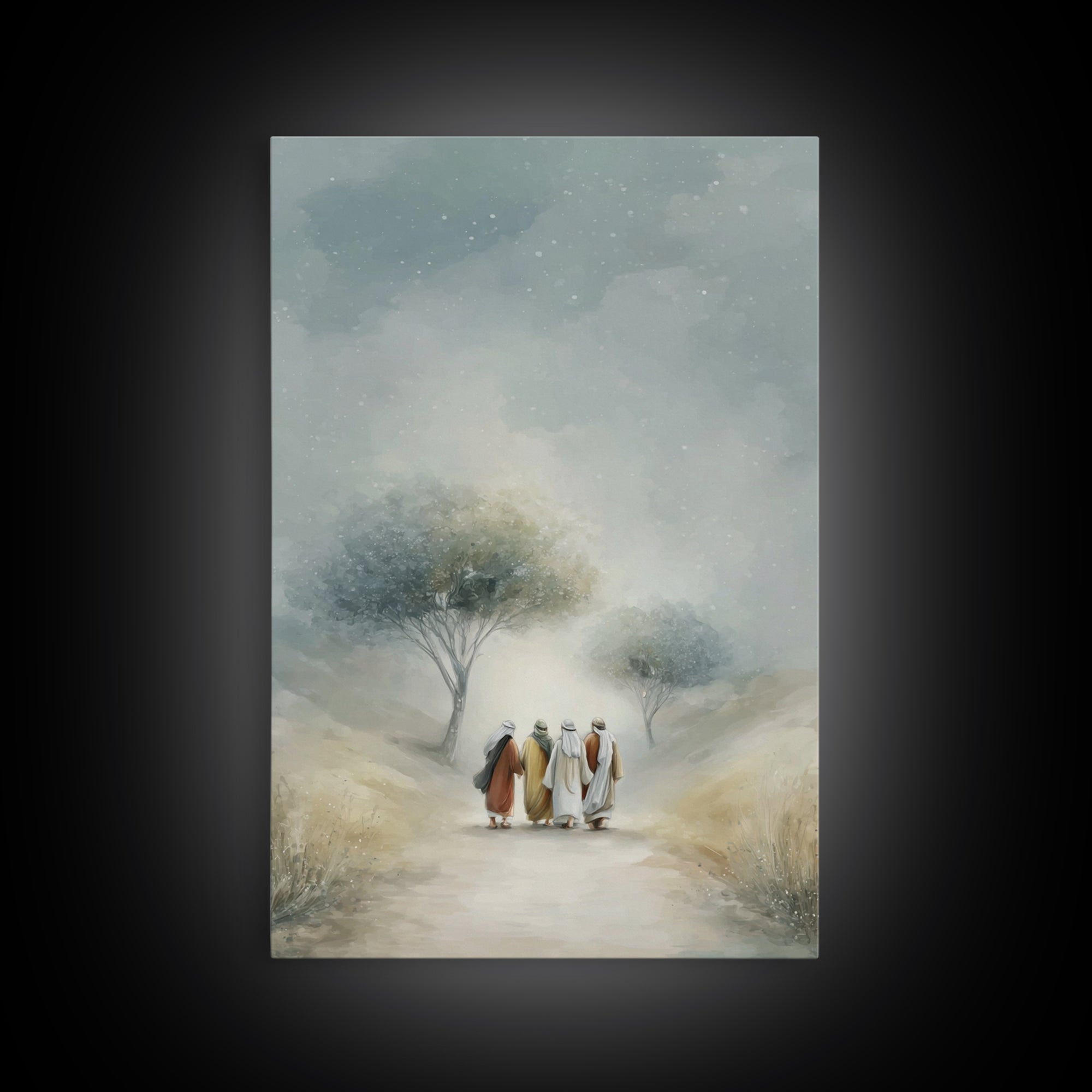 Guided By Light | Framed Canvas Print | Christian Wall Art | Christian Art Canvas | Christian Painting | Christian Gift | Modern Christian
