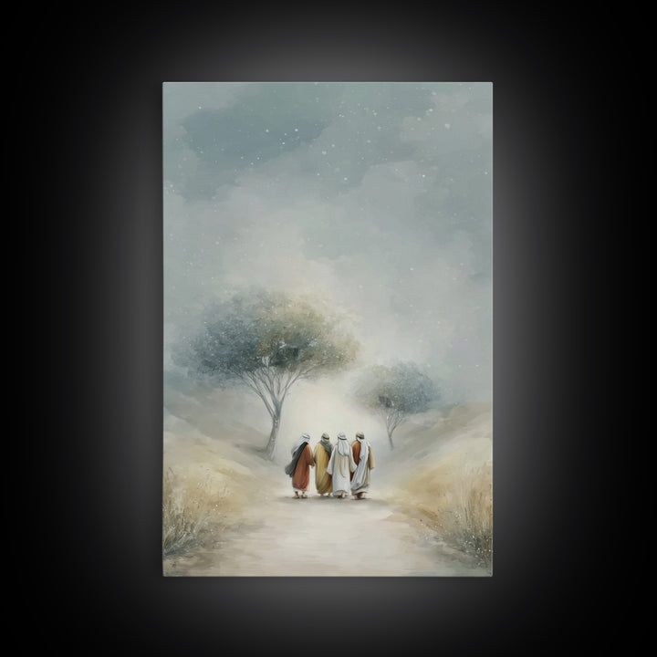 Guided By Light | Framed Canvas Print | Christian Wall Art | Christian Art Canvas | Christian Painting | Christian Gift | Modern Christian