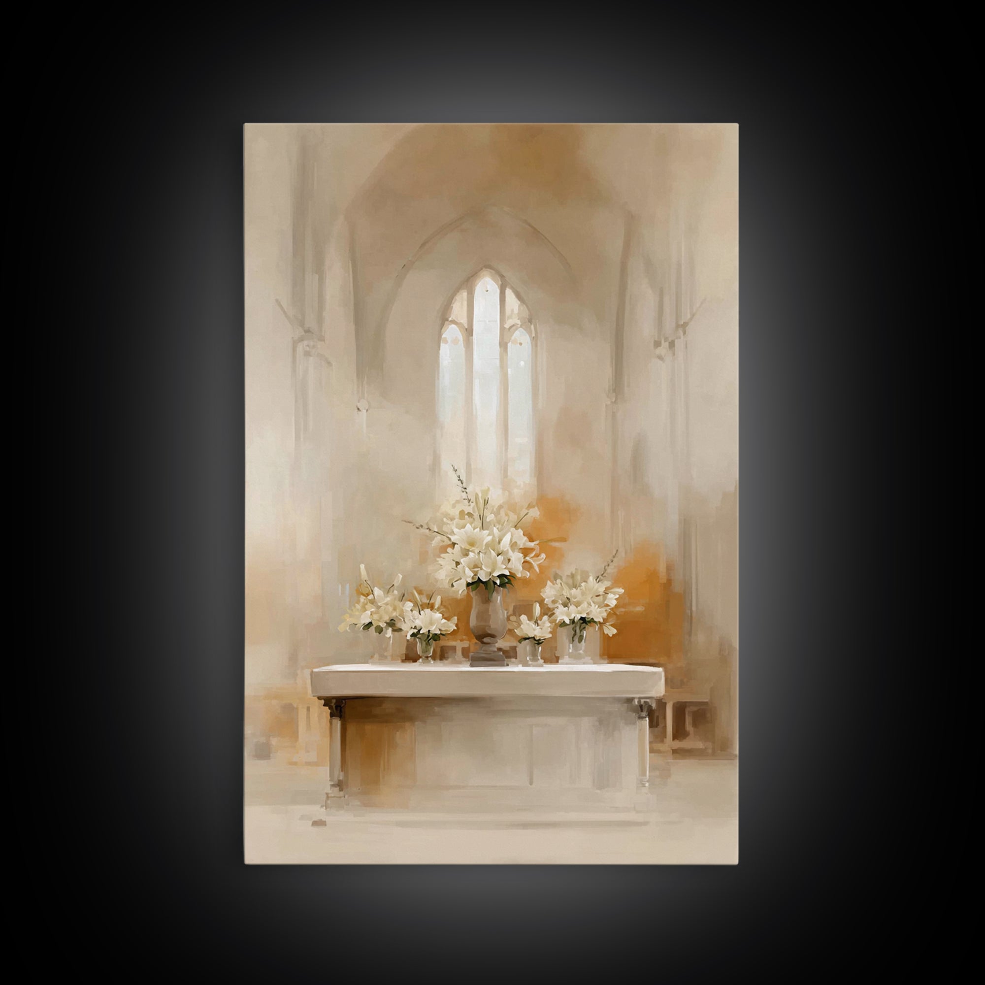 Altar Of Peace – Framed Canvas Print – Christian Wall Art – Christian Art Print – Minimalist Christian Art – Christian Decor – Christmas Ar