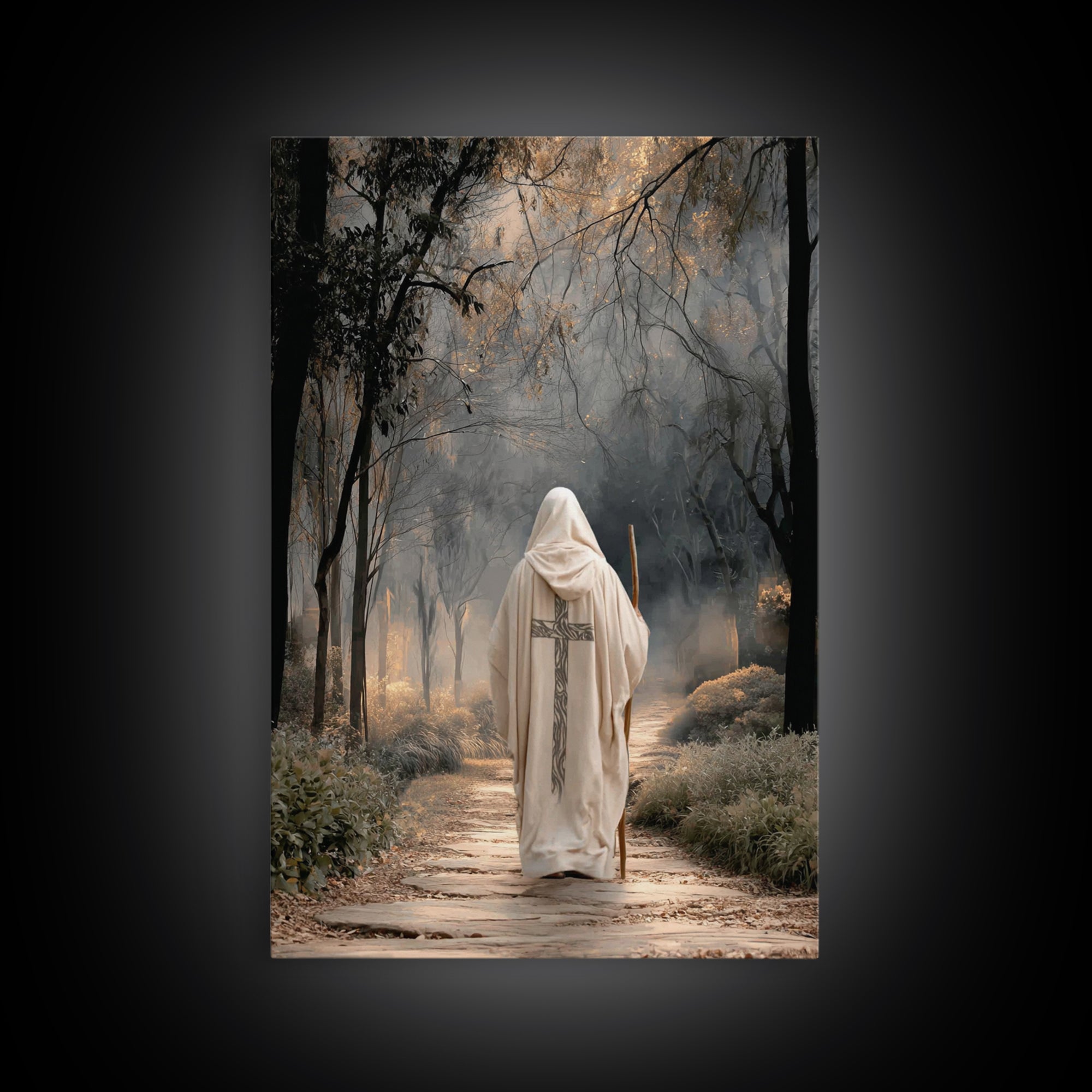 Shepherd’s Walk – Framed Canvas Print – Christian Wall Art – Christian Art Canvas – Christian Painting – Christian Decor
