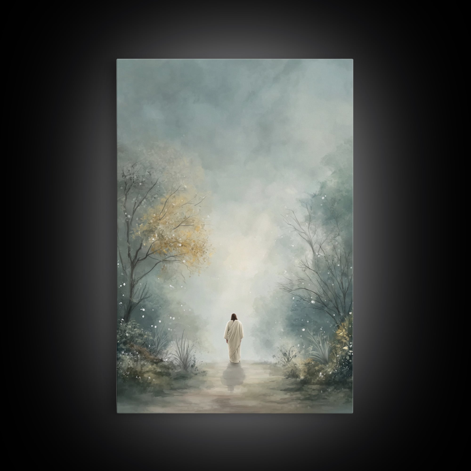 Garden Of Peace – Framed Canvas Print – Christian Art Canvas – Christian Wall Art – Christian Art Painting – Subtle Christian Art