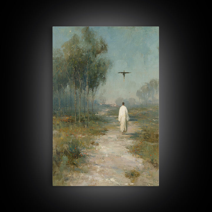 Crossroad Calling – Framed Canvas Print – Christian Art Canvas – Christian Wall Art – Christian Painting – Unique Christian Art