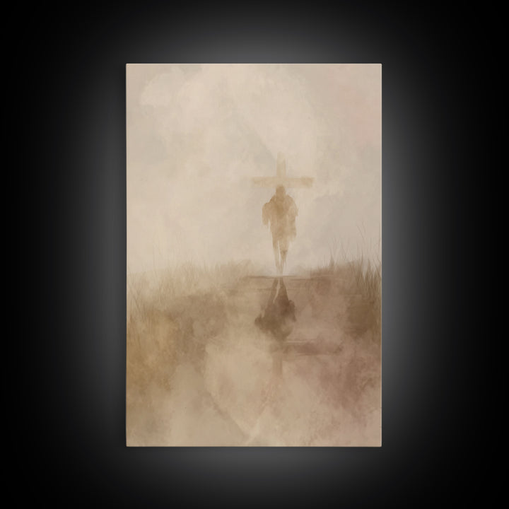 Burden Of Love – Framed Canvas Print – Christian Wall Art – Christian Art Canvas – Christian Painting – Christian Art Print