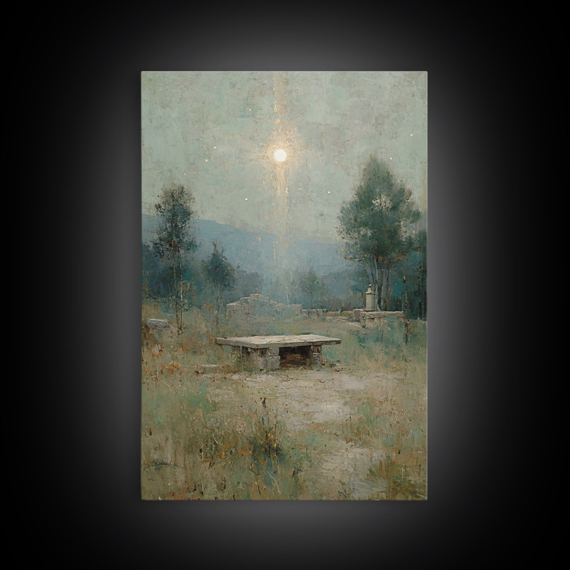 Dawn Of Salvation – Framed Canvas Print – Christian Art Canvas – Christian Wall Art – Vintage Christian Art – Christmas Art