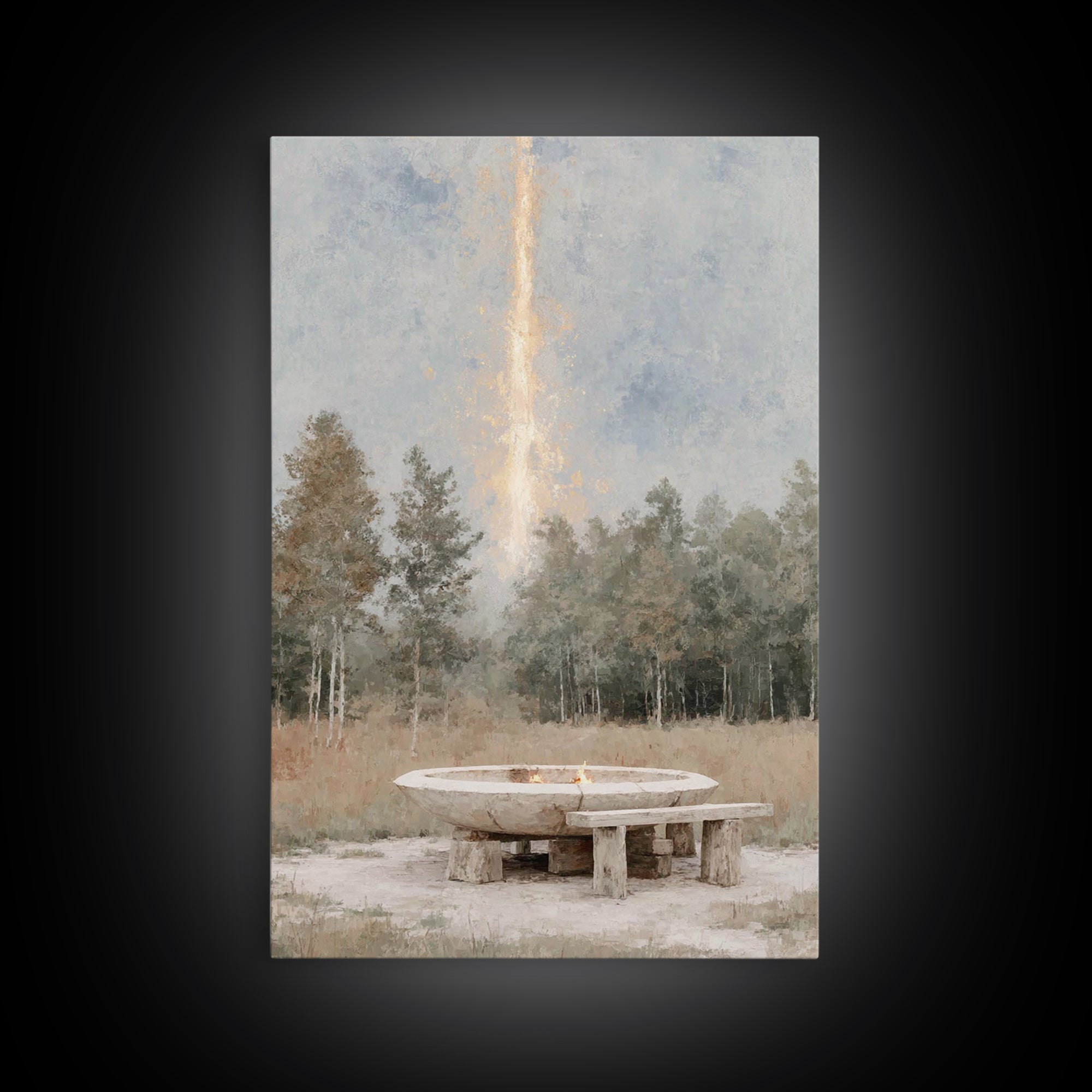 Forest Altar Light – Framed Canvas Print – Christian Art Canvas – Christian Wall Art – Christian Art Print – Christmas Art