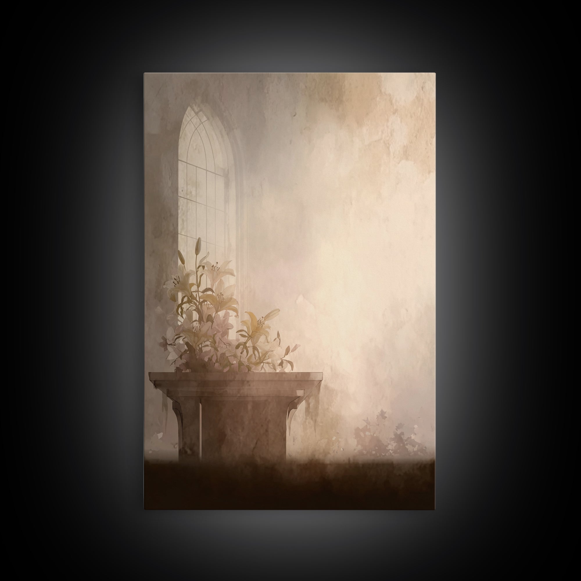 Quiet Chapel Grace – Framed Canvas Print – Christian Art Canvas – Christian Wall Art – Vintage Christian Art – Christian Painting – Christi