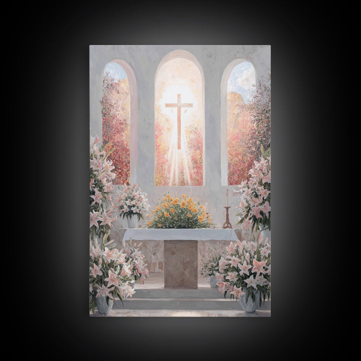 Stillness Of Light – Framed Canvas Print – Christian Wall Art – Christian Art Canvas – Subtle Christian Art – Christian Christmas Art – Chr