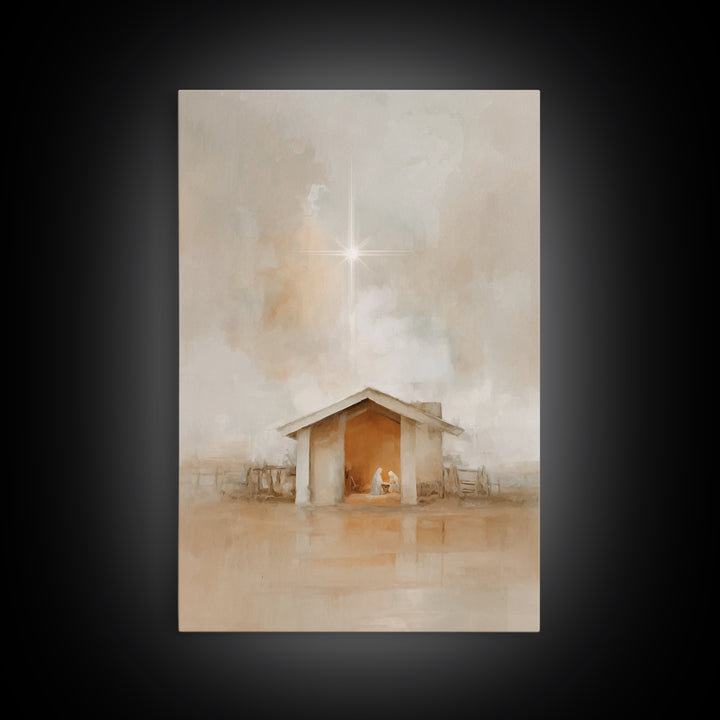 Star of Peace – Framed Canvas Print – Christian Wall Art – Christmas Art Prints – Jesus Christmas Art – Christian Art Canvas – Christian Gi