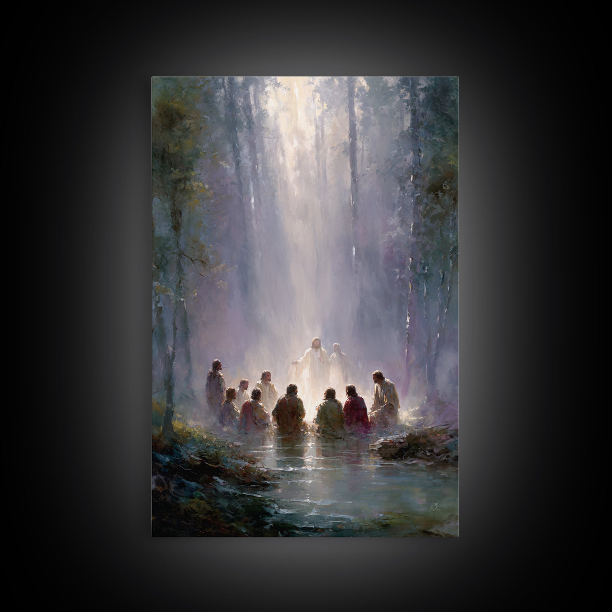 Forest of Glory | Framed Canvas Print | Christian Art Canvas | Jesus Painting | Large Christian Art | Christian Art Work | Christian Gift I