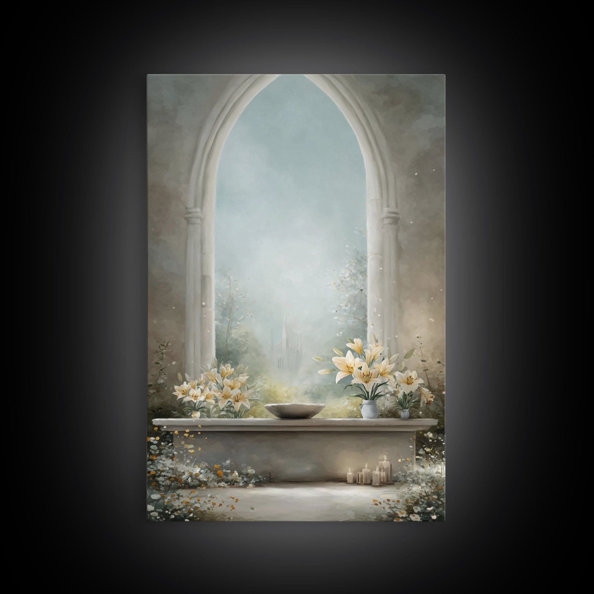 Easter Blooming Hope – Framed Canvas Print – Christian Wall Art – Christian Art Canvas – Christian Decor – Christian Painting – Christian G