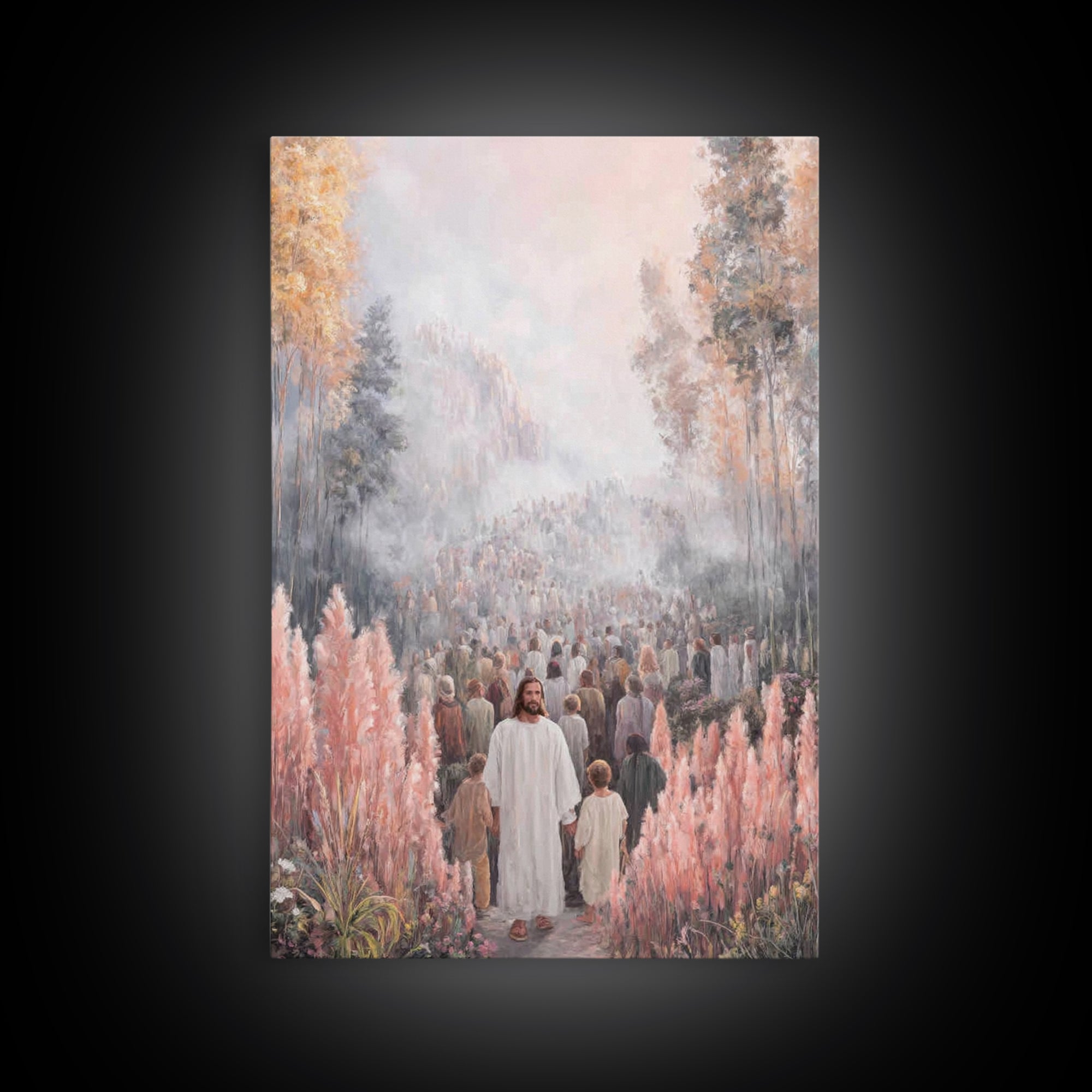 Path Of Light – Framed Canvas Print – Christian Wall Art – Jesus Painting – Christian Art Canvas – Christian Christmas Art – Christian Deco