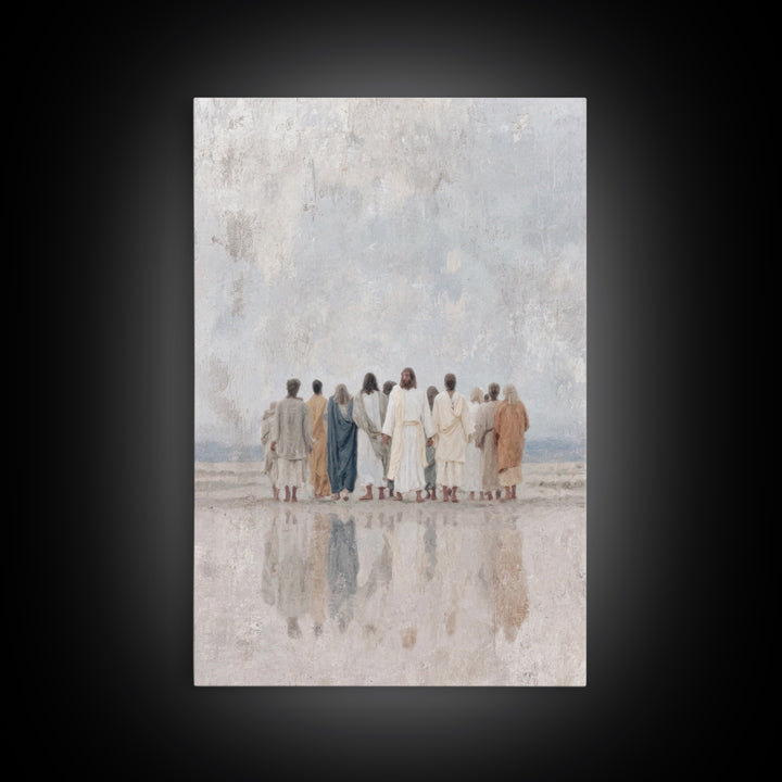 Morning Discipleship | Framed Canvas Print | Christian Art Canvas | Jesus Painting | Christian Wall Art | Christian Gift Ideas | Christian