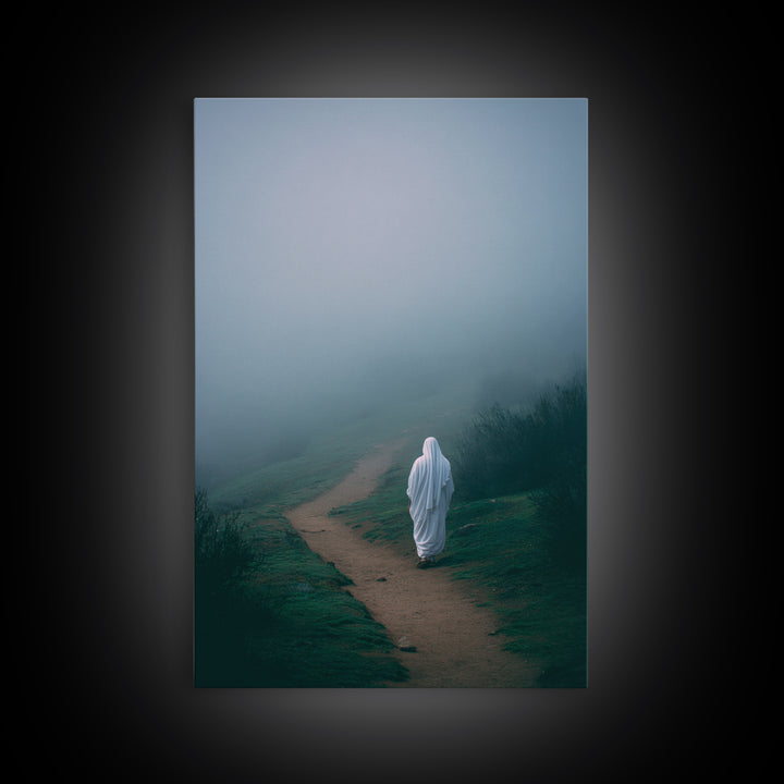 Holy Solitude, Framed Canvas Print, Christian Art Canvas, Jesus Painting, Christian Wall Art, Subtle Christian Art, Christian Decor, Christ
