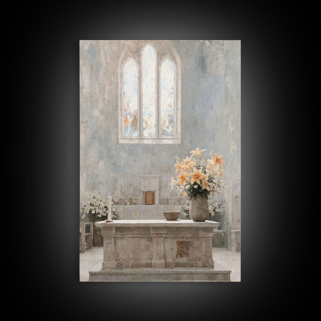 Holy Garden Peace – Framed Canvas Print – Christian Wall Art – Christian Art Canvas – Christian Decor – Christian Christmas Art – Christmas