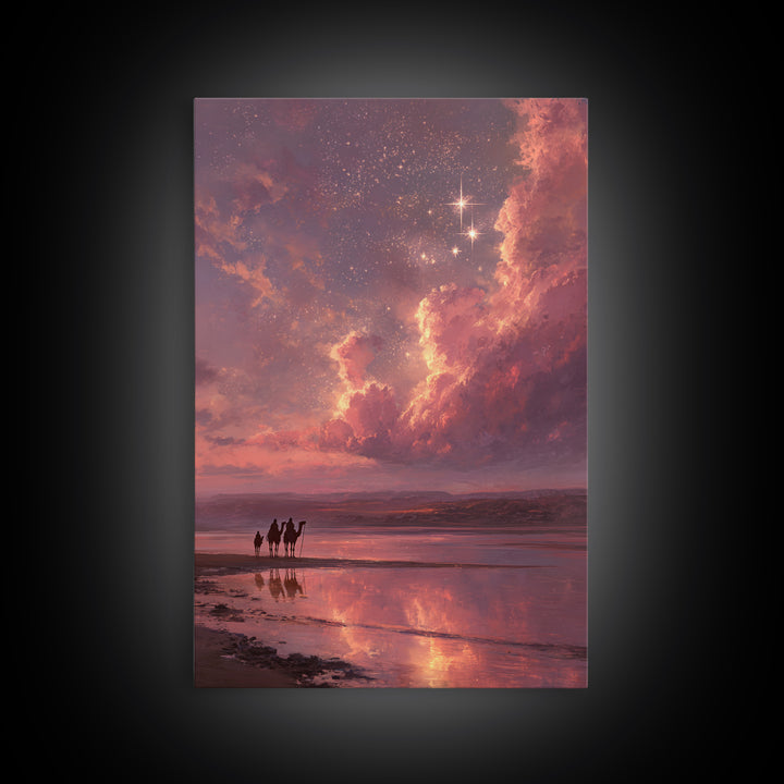 Star of Dawn | Framed Canvas Print | Christian Christmas Art | Christian Art Canvas | Christmas Wall Art | Christian Gift Ideas | Moody Chr