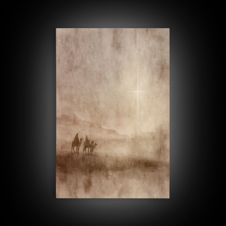 Pilgrims of Light | Framed Canvas Print | Christian Art Canvas | Christmas Art Prints | Christian Christmas Art | Christian Wall Art | Chri