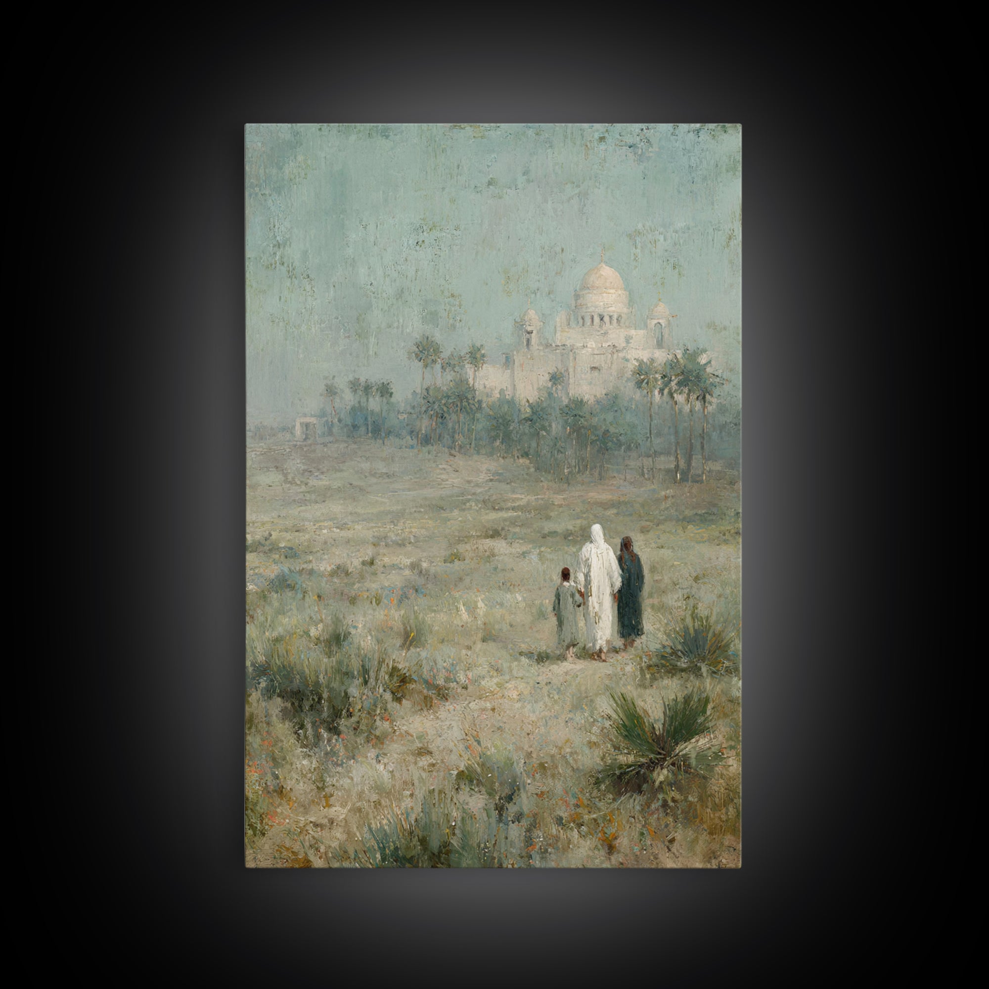 Desert Star Journey – Framed Canvas Print – Christian Wall Art – Christian Art Canvas – Christian Christmas Art – Christmas Art – Jesus Pai