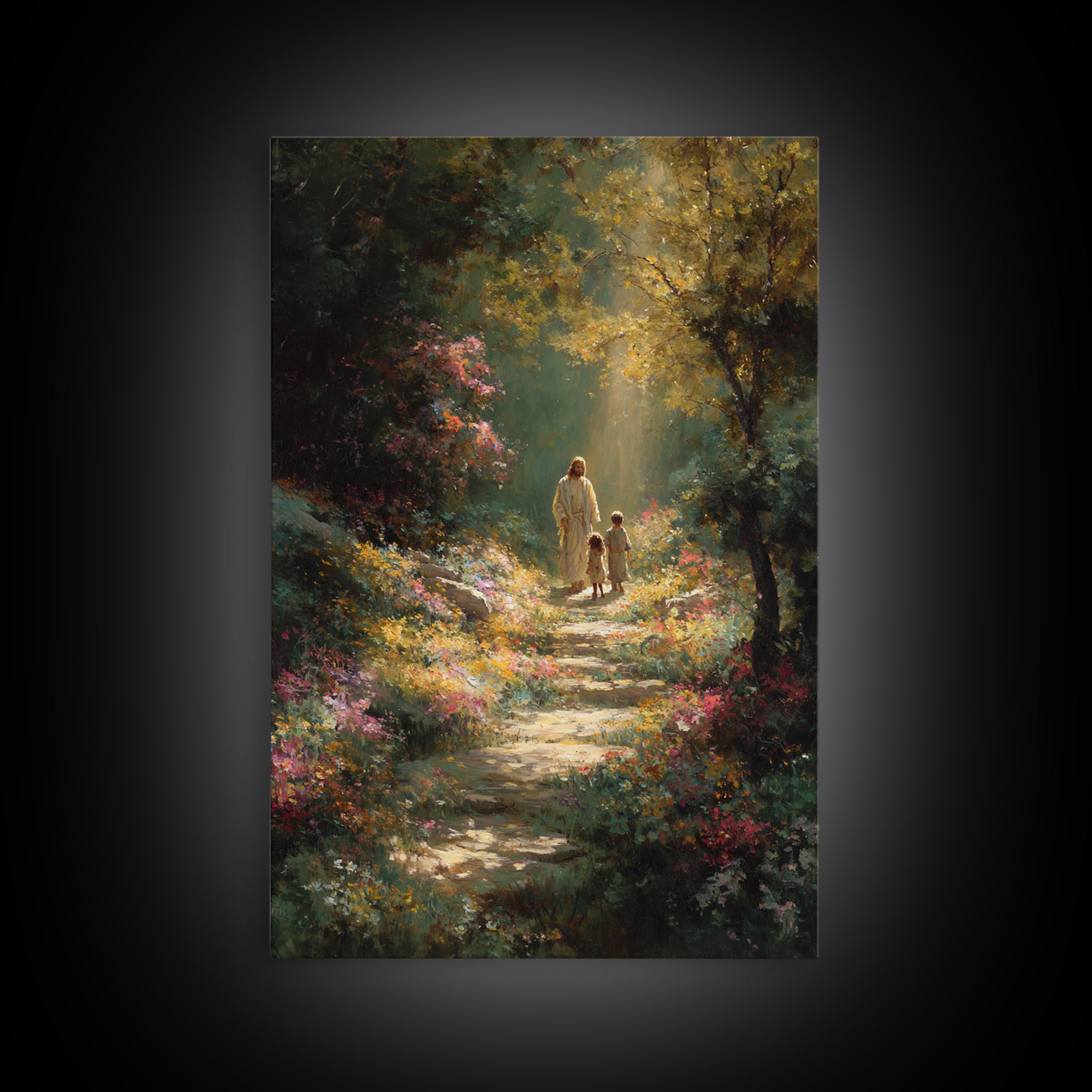 Radiant Promise - Framed Canvas Print - Christian Art Canvas - Jesus Painting - Christian Wall Art - Christmas Art - Christian Gift Ideas