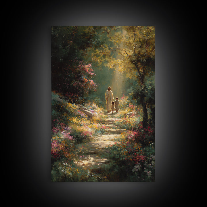 Radiant Promise - Framed Canvas Print - Christian Art Canvas - Jesus Painting - Christian Wall Art - Christmas Art - Christian Gift Ideas
