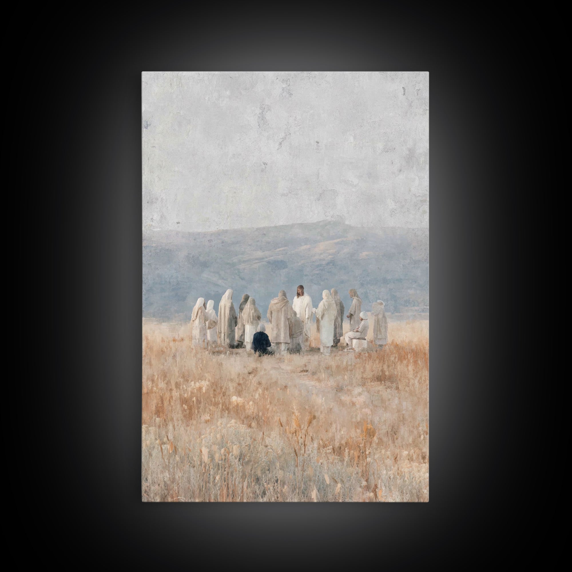 Gathering In Grace – Framed Canvas Print – Christian Wall Art – Christian Art Canvas – Jesus Painting – Christian Art – Christian Decor