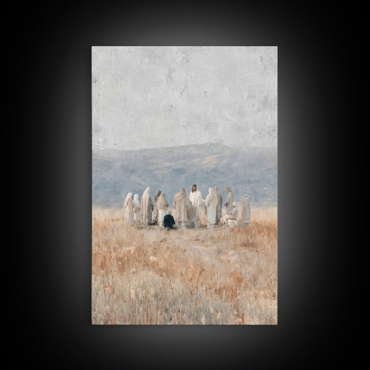 Gathering In Grace – Framed Canvas Print – Christian Wall Art – Christian Art Canvas – Jesus Painting – Christian Art – Christian Decor