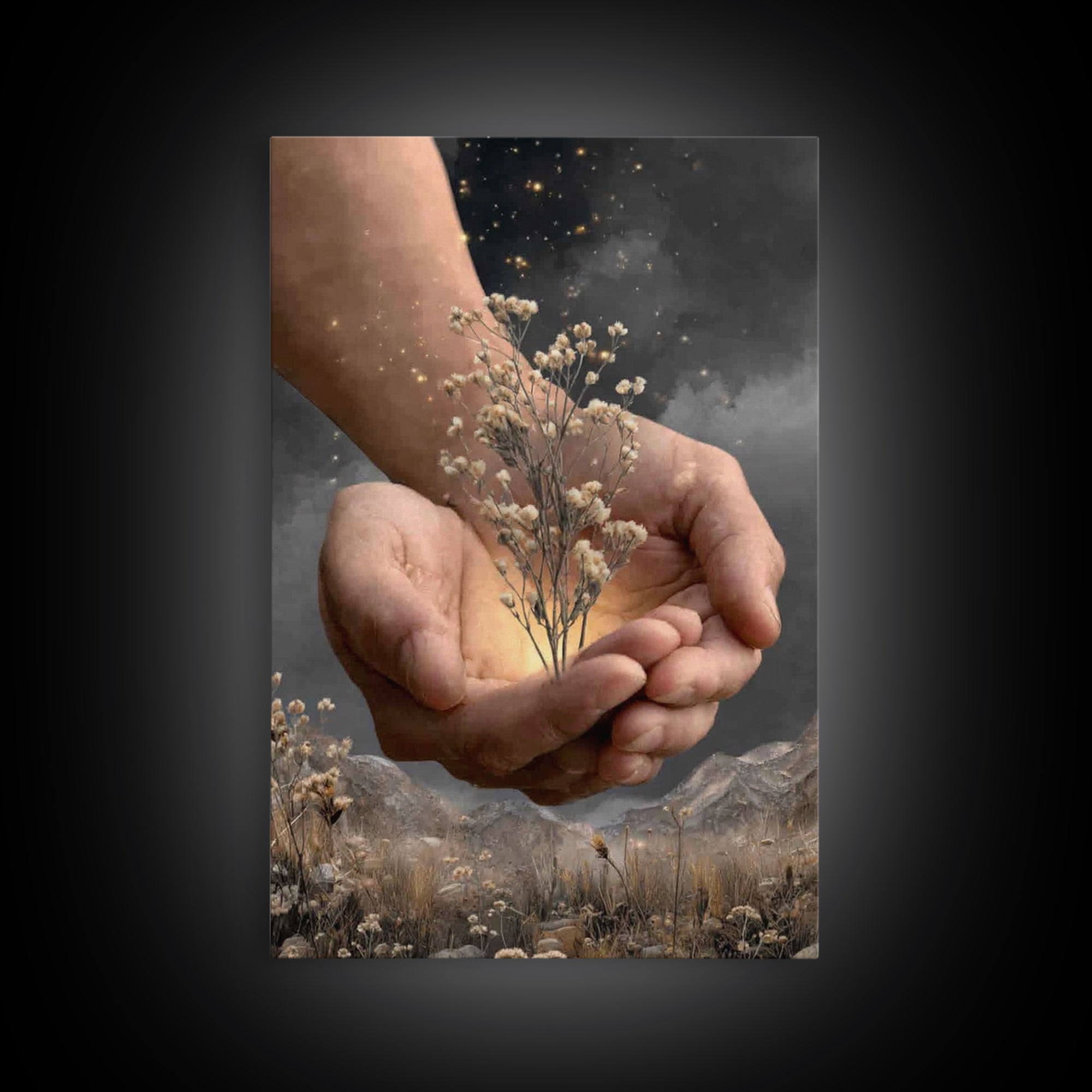 Bloom Of Mercy – Framed Canvas Print – Christian Art Canvas – Christian Wall Art – Modern Christian Art – Christian Gift Ideas – Jesus Art