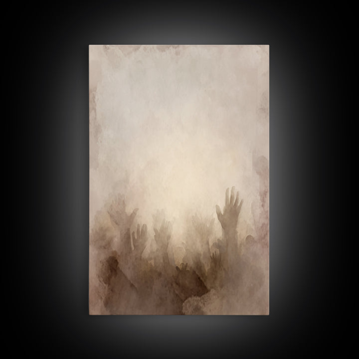 Rise In Worship | Framed Canvas Print | Christian Wall Art | Christian Art Canvas | Christian Art Gift | Abstract Christian Art | Modern Ch