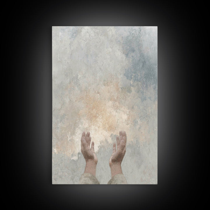 Hands Of Prayer – Framed Canvas Print – Christian Art Canvas – Christian Wall Art – Subtle Christian Art – Christian Gift – Christian Art P