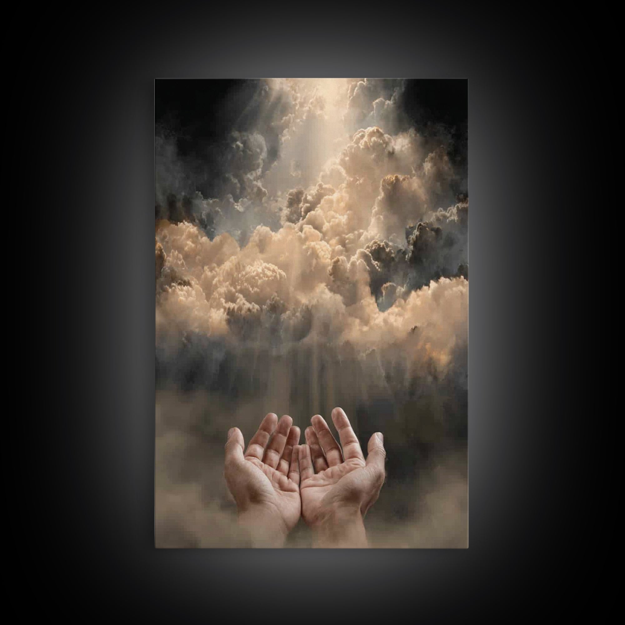 Glory Unveiled | Framed Canvas Print | Christian Wall Art | Christian Art Canvas | Moody Christian Art | Christian Gift Ideas | Modern Chri