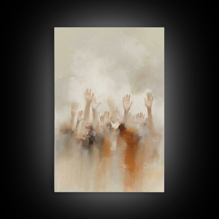 Clouds Of Praise – Framed Canvas Print – Christian Wall Art – Christian Art Canvas – Christian Gift – Modern Christian Art – Large Christia