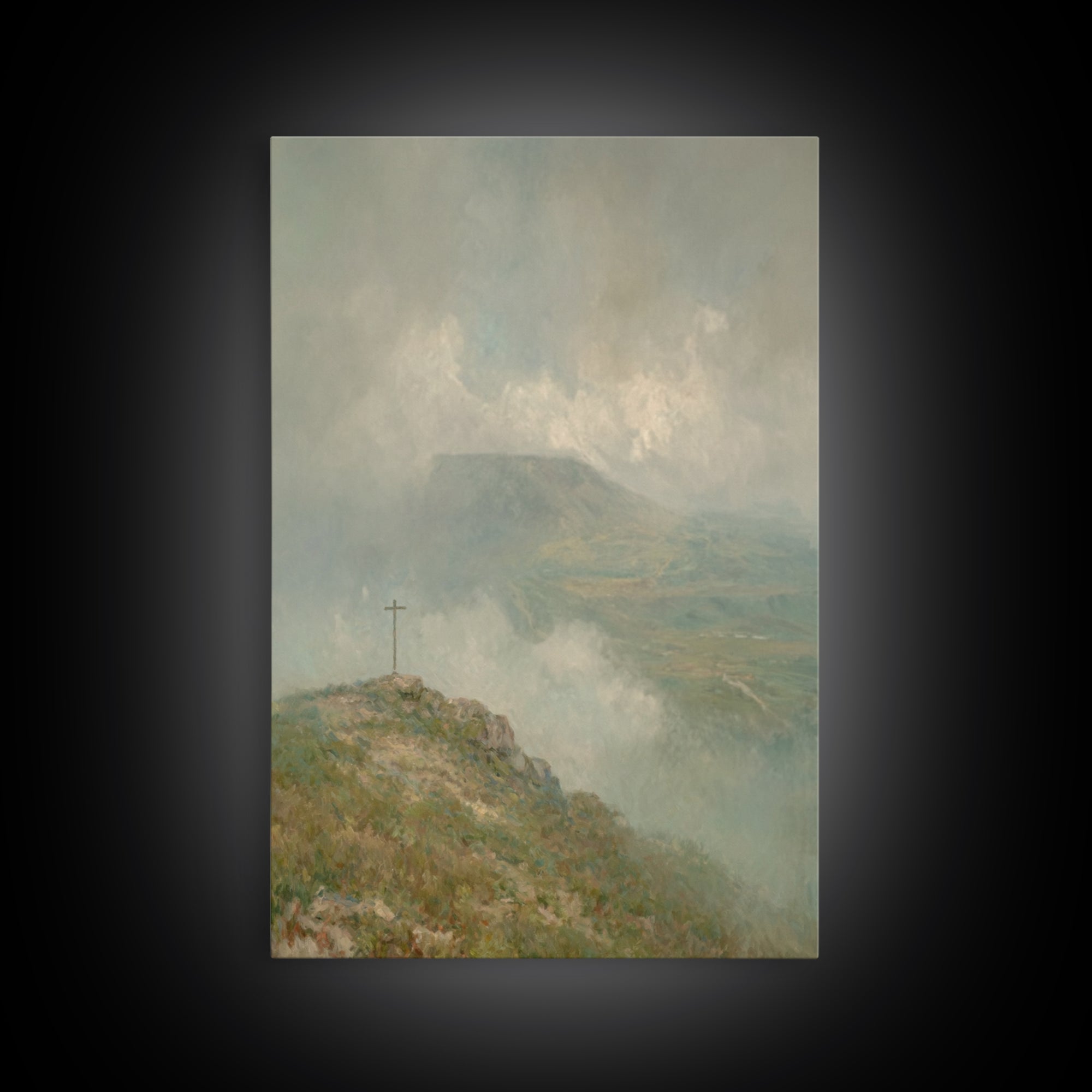 Summit Of Grace – Framed Canvas Print – Christian Wall Art – Christian Art Canvas – Jesus Painting – Christian Christmas Art – Christian De