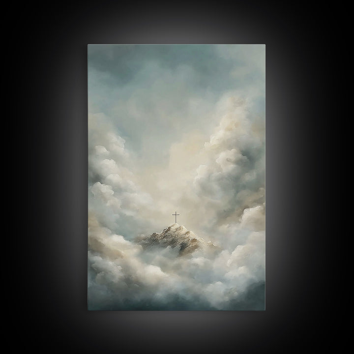 Sacred Silence – Framed Canvas Print – Christian Wall Art – Minimalist Christian Art – Subtle Christian Art – Christian Art Prints – Christ
