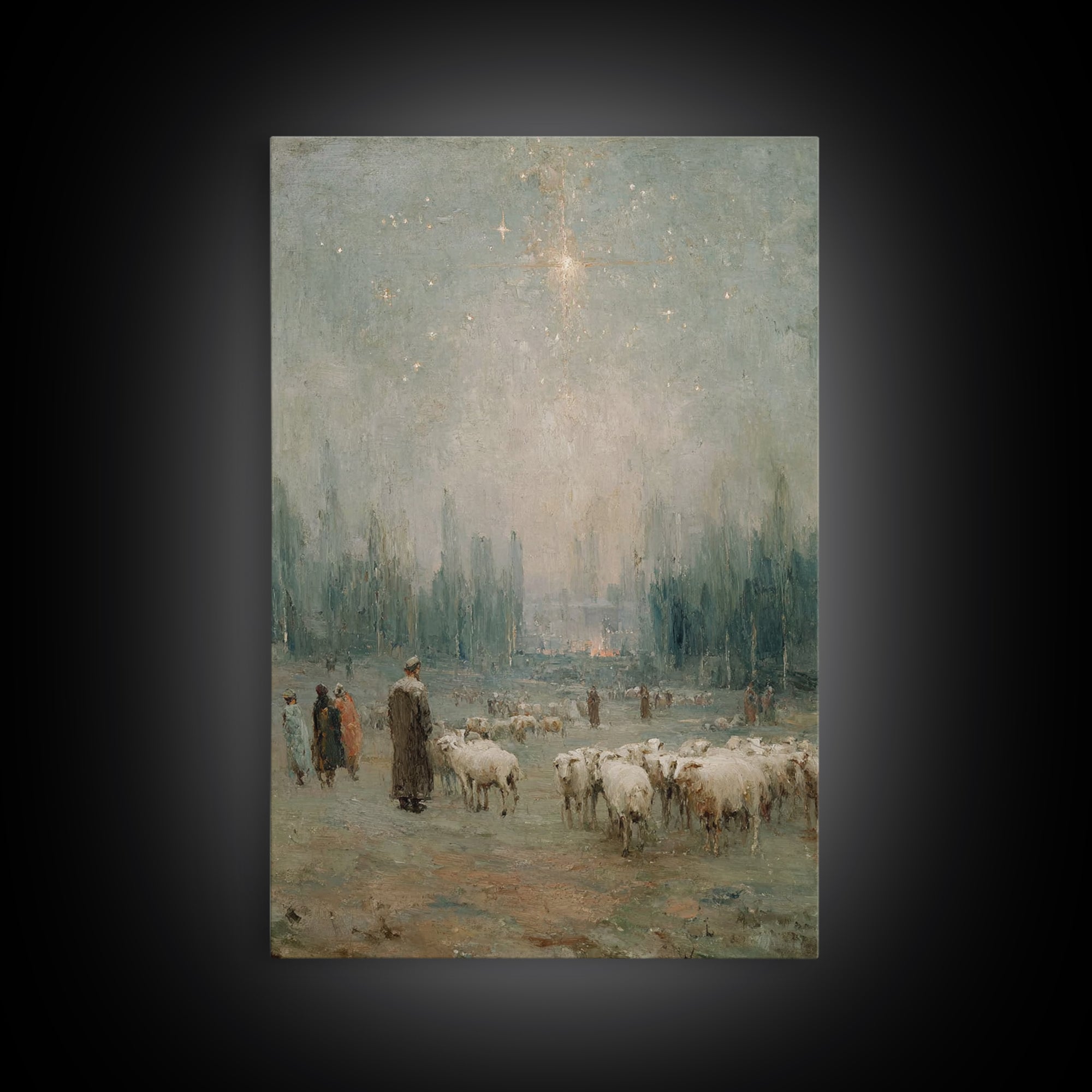 Valley Of Stillness – Framed Canvas Print – Christian Wall Art – Abstract Christian Art – Christian Art Print – Framed Christian Art – Chri