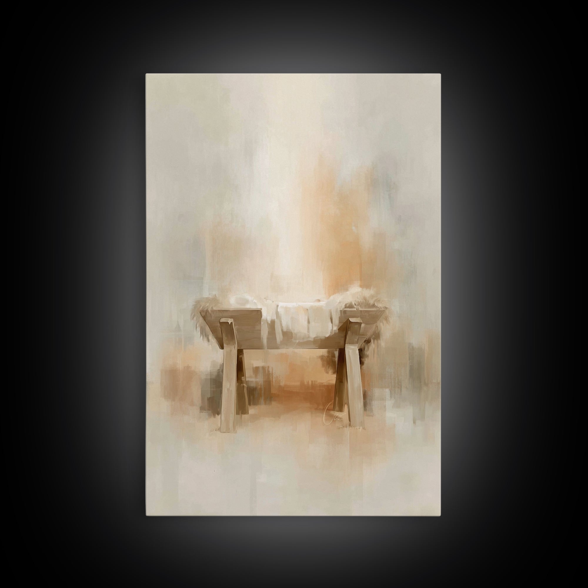 Radiant Hope – Framed Canvas Print – Christian Wall Art – Christian Christmas Art – Christmas Art Framed – White Christmas Art – Christian