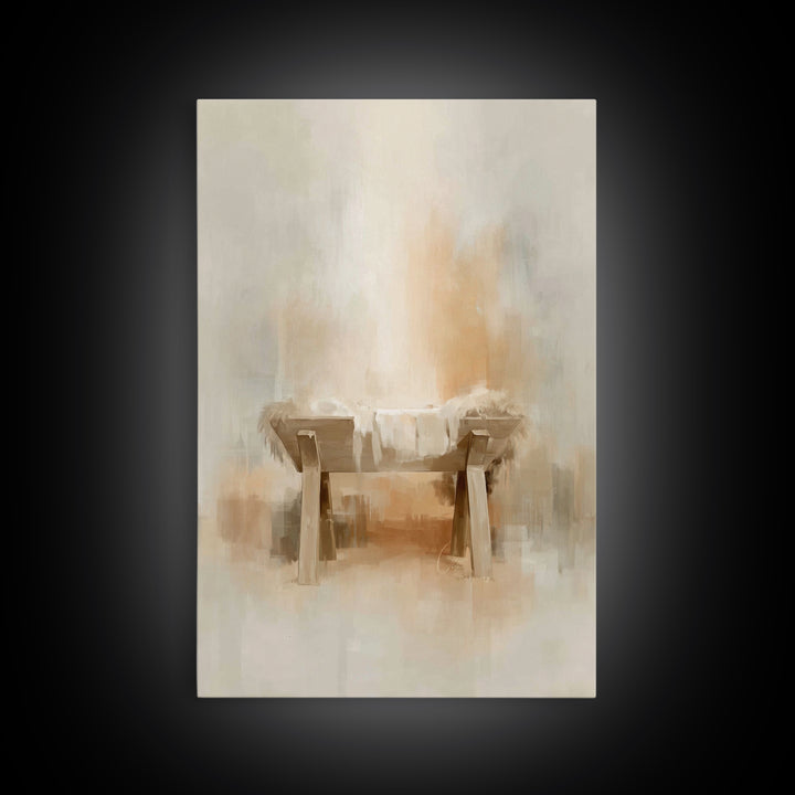 Radiant Hope – Framed Canvas Print – Christian Wall Art – Christian Christmas Art – Christmas Art Framed – White Christmas Art – Christian
