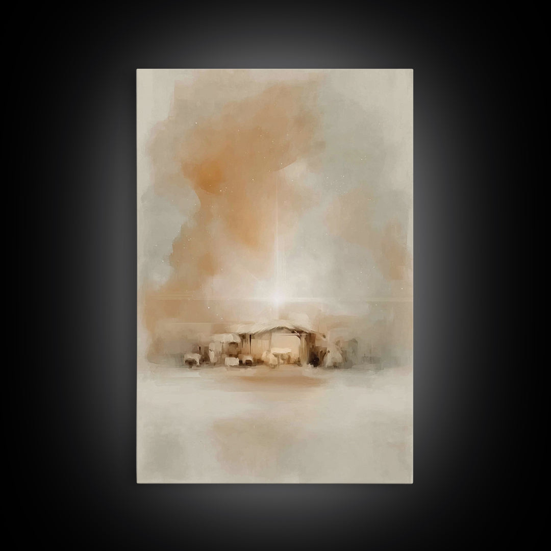 Bethlehem Wonder Sky – Framed Canvas Print – Christian Wall Art – Christmas Art – Christian Art Canvas – Christian Decor – Jesus Art
