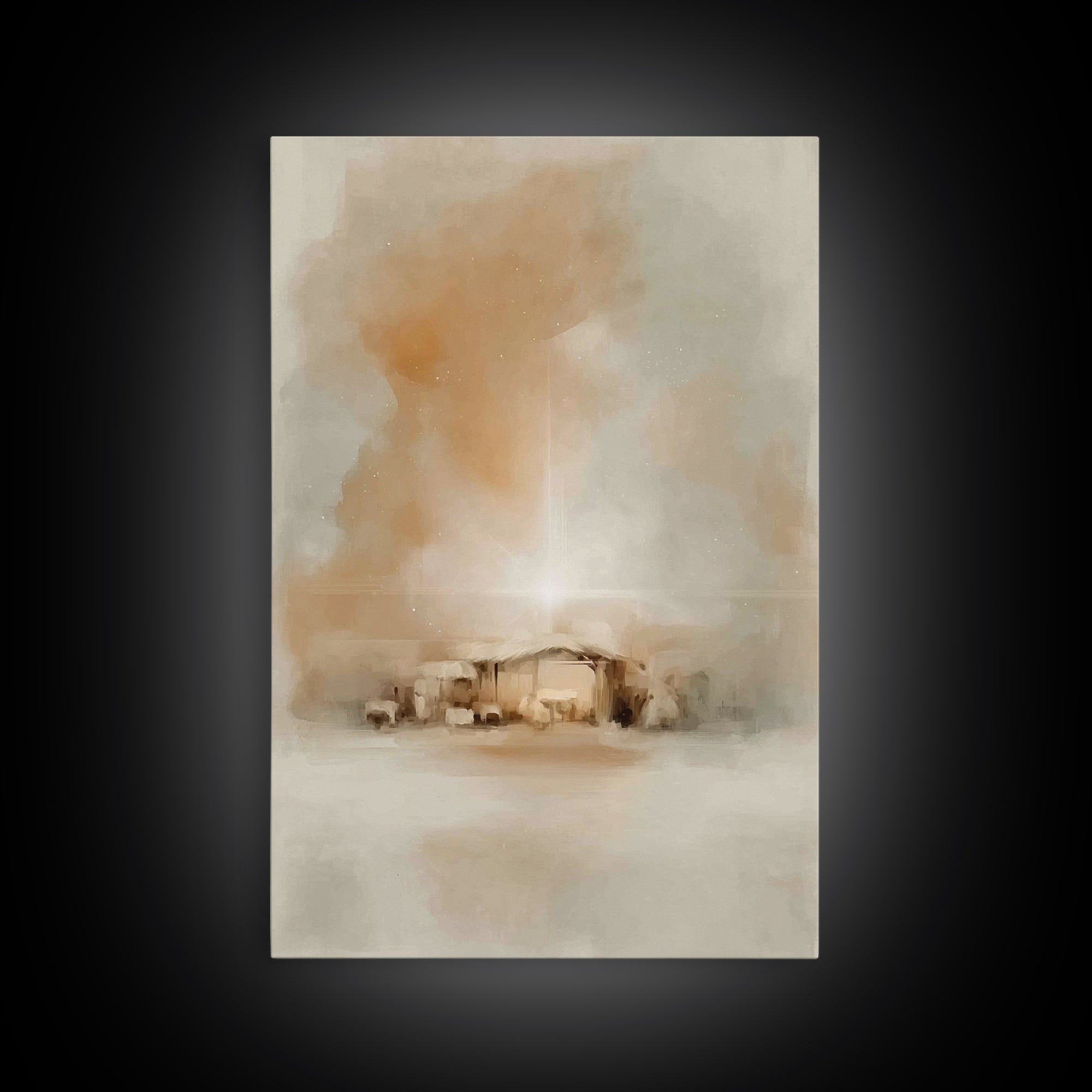 Bethlehem Wonder Sky – Framed Canvas Print – Christian Wall Art – Christmas Art – Christian Art Canvas – Christian Decor – Jesus Art