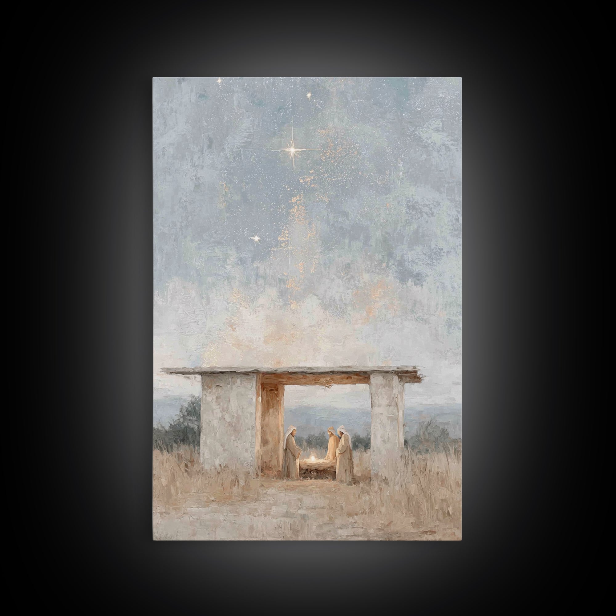 Shelter of Peace – Framed Canvas Print – Christian Decor – Jesus Art – Christian Art Canvas – Christmas Art – Christian Wall Art