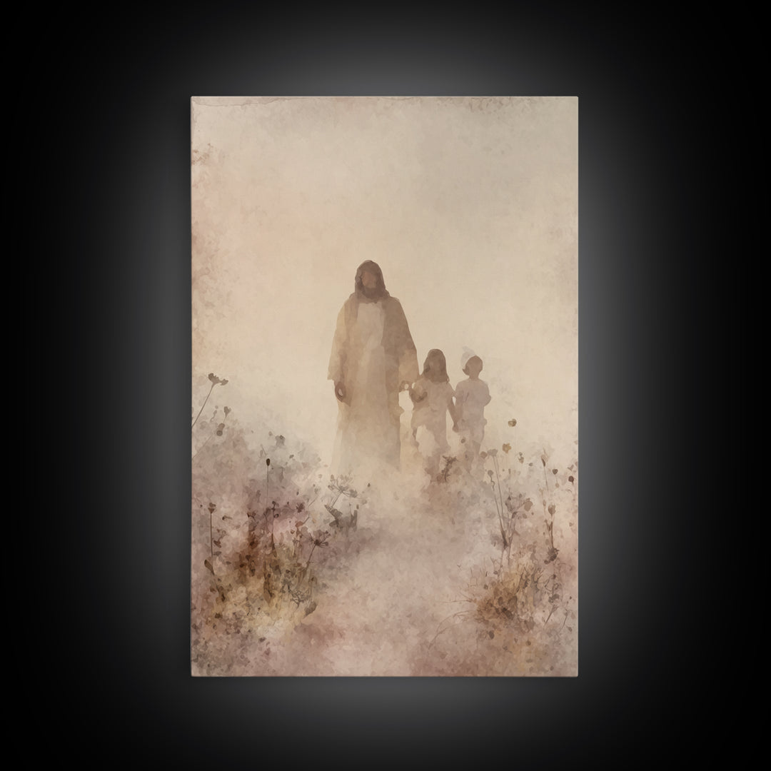 Fields Of Mercy – Framed Canvas Print – Christian Art – Christian Art Canvas – Jesus Painting – Christian Wall Art – Christian Decor