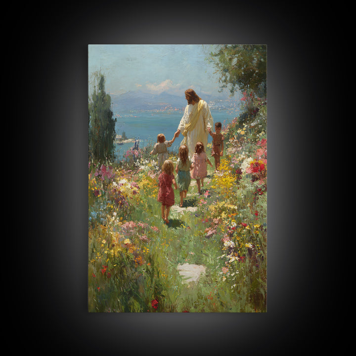 Summer Of Grace – Framed Canvas Print – Christian Art Canvas – Christian Art – Christian Wall Art – Jesus Painting – Christian Decor