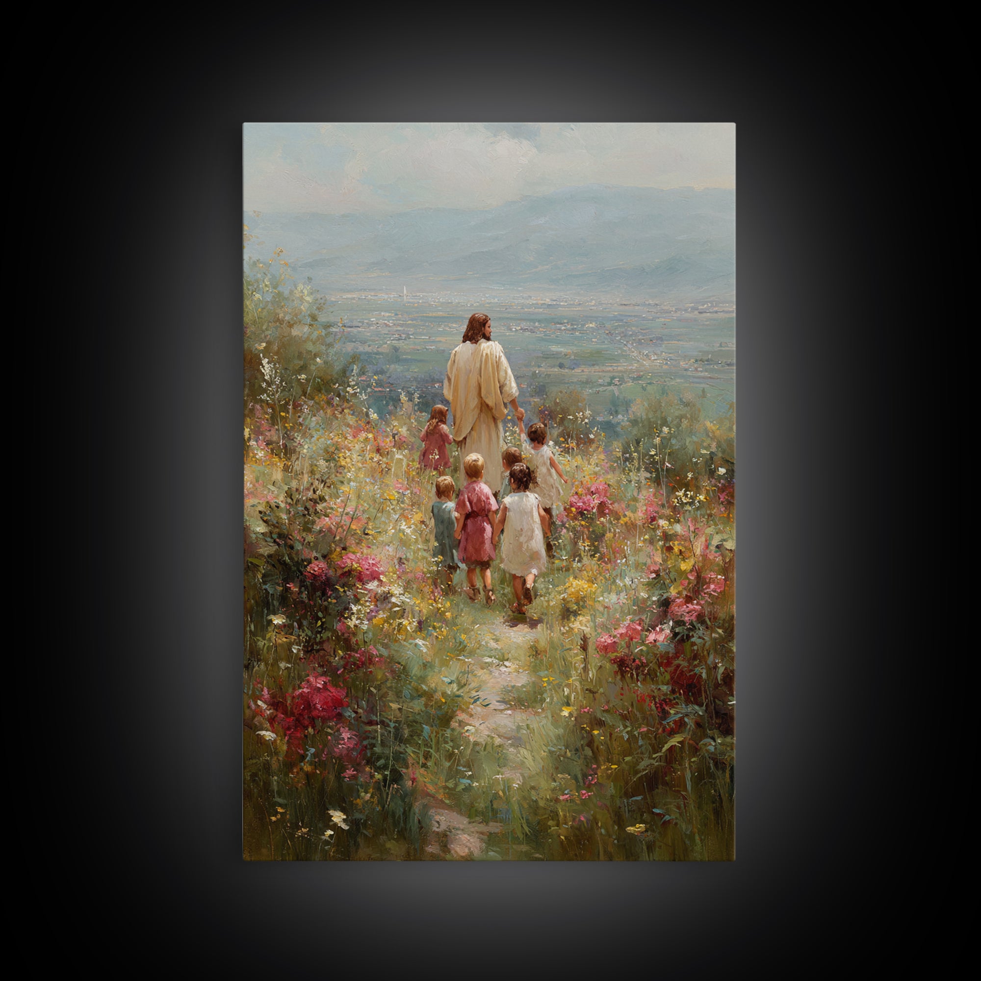 Morning In Faith – Framed Canvas Print – Jesus Painting – Christian Art Canvas – Christian Wall Art – Christian Decor – Christian Art
