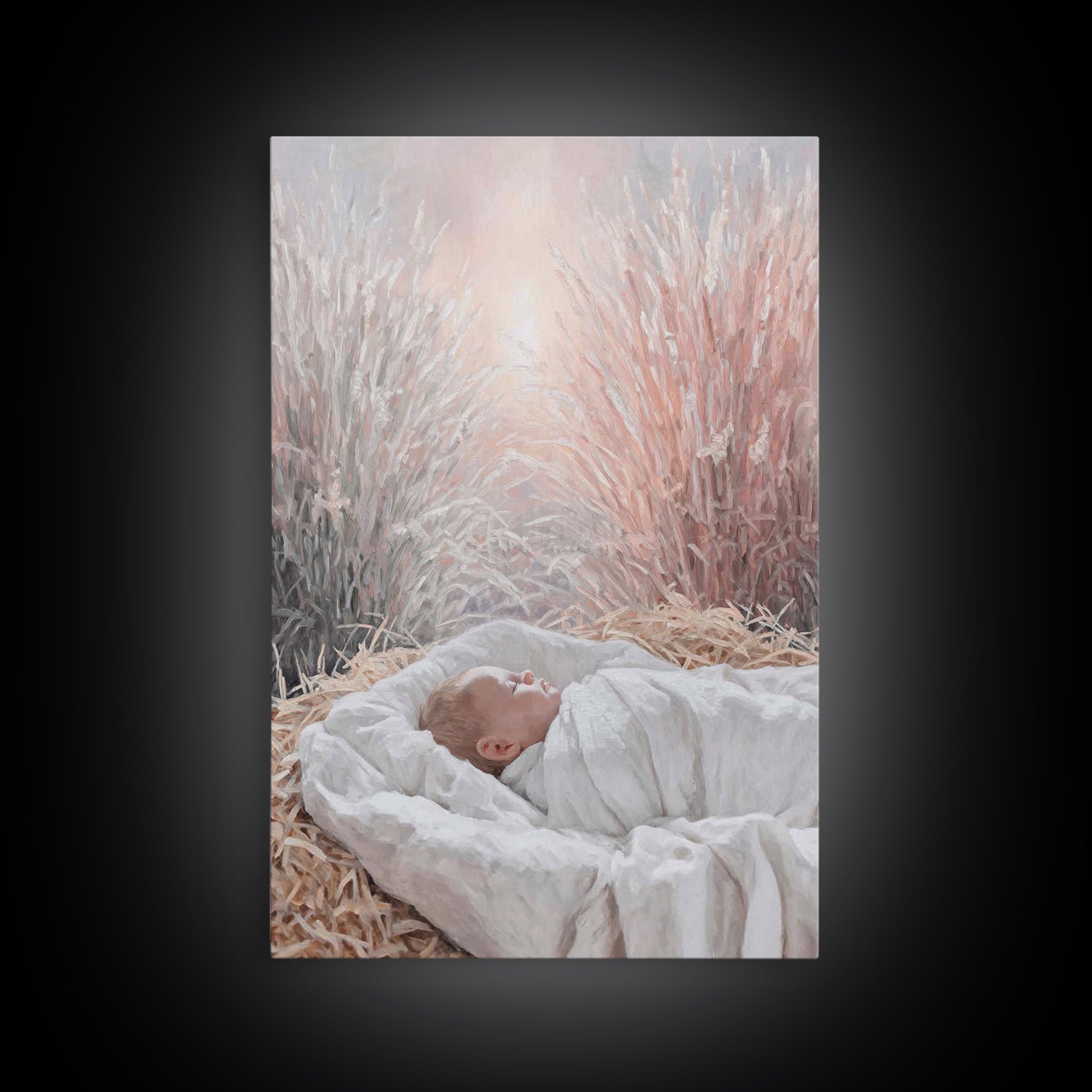 Dawn Of Bethlehem, Framed Canvas Print, Christian Christmas Art, Christian Wall Art, Christmas Canvas Wall Art, Jesus Painting, Christian A