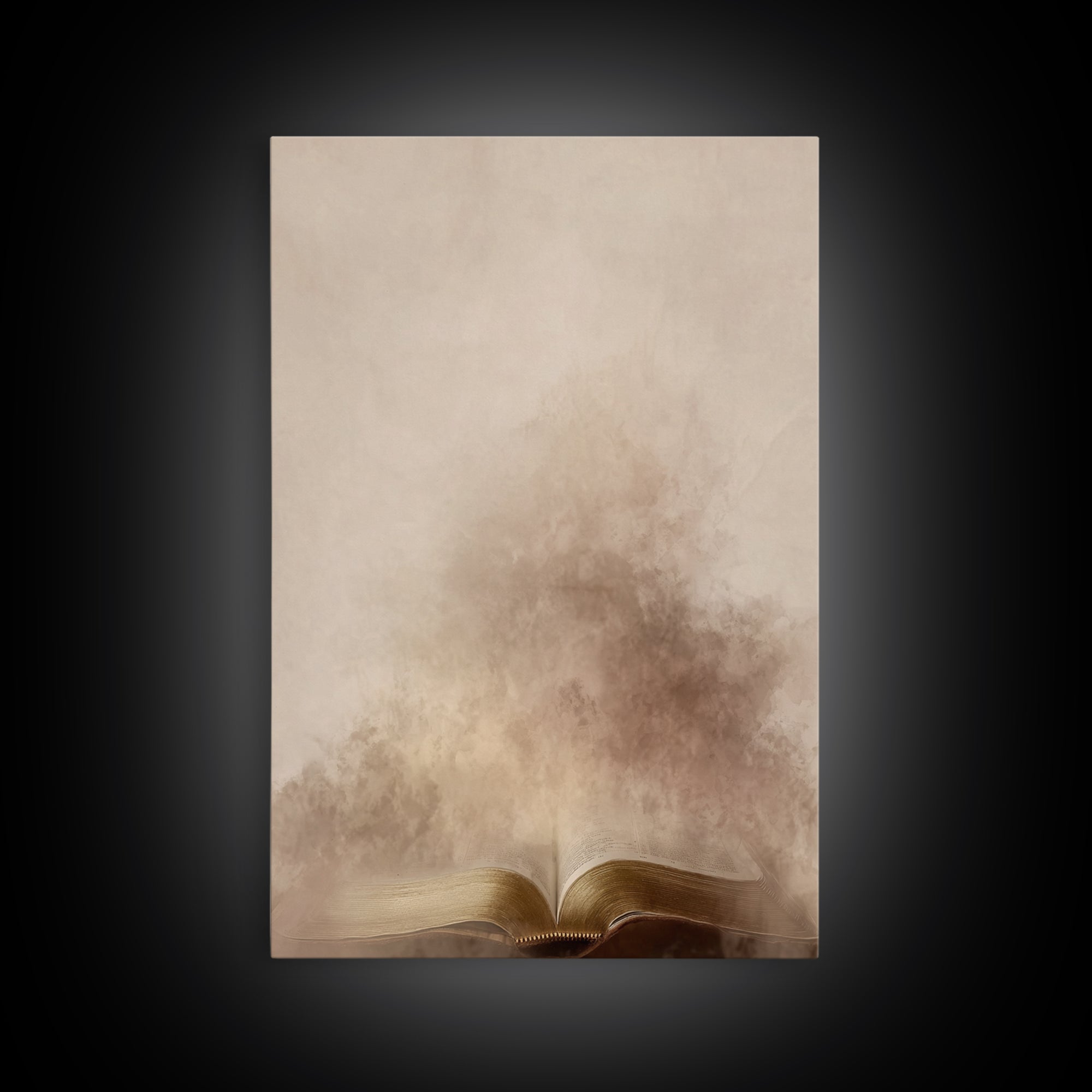 Holy Word Light – Framed Canvas Print – Christian Art Canvas – Christian Wall Art – Subtle Christian Art – Christian Art Work – Minimalist