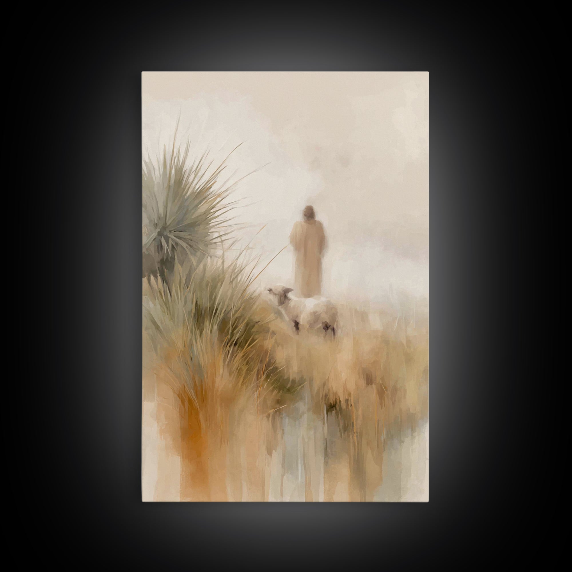 Horizons Of Mercy, Framed Canvas Print, Christian Wall Art, Modern Christian Art, Christian Art Canvas, Jesus Painting, Christian Decor
